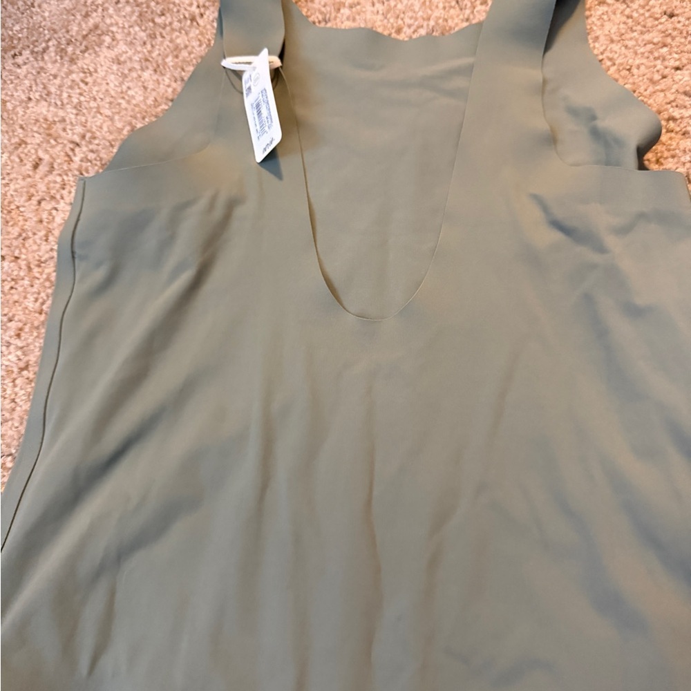 aerie Sage Green Scoop Neck Bodysuit - Picture 7 of 7